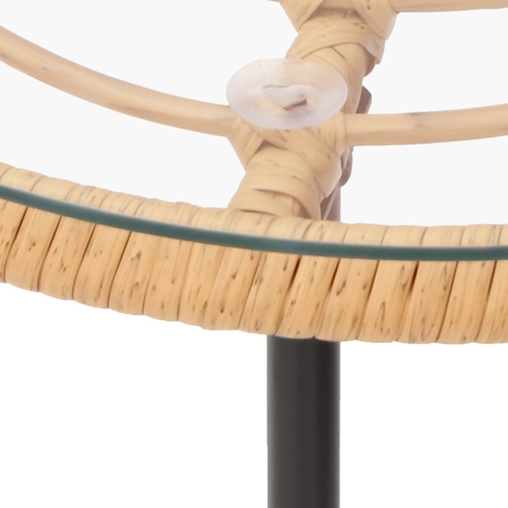 Tavolo da Giardino Ø80 cm, Tavolo da Bistrò in Vetro Temperato | Ideale per arredare il balcone o il terrazzo, questo tavolino rotondo offre stabilità e stile per i momenti all'aperto.