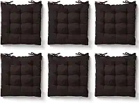 Kit 6 Almofadas Assento Cadeira Futton Futon 40x40cm Cores Diversas 100% Poliéster (Marrom)