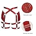 Fashion Lady Body Harness Punk Gothic Tassel Garter Belts Leg Strap Full Cage Halloween Rave Photography Dance (Wine Red)