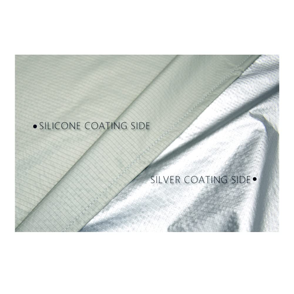 Lona Ultraligera Ligera Mini Sun Shelter Camping Mat Tent Footprint 15d Nylon Silicone Silver Tarepaulin Impermeable Recubierto De Agua Lona For Acampar (Color : Light Grey, Size : 210x150cm)