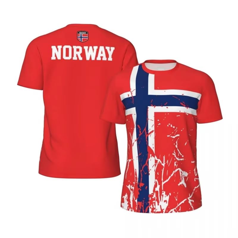 T-Shirt de Sport Léger Homme pour randonnée et running motif Norvège