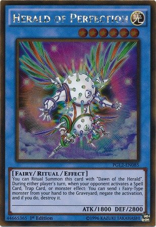 herald of perfection yugioh card YU-GI-OH! - (PGL2-EN085) - Premium Gold: Return of The Bling - 1st Edition pokemon collector set LIGHT Fairy/Ritual/Effect Monster Level Pokémon Center Potential Upcoming Game Selection:Emerald Imperium 1.3.1