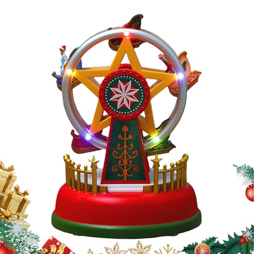 Figuras a pilas, decoración de vacaciones, figuras de dibujos animados con sonido, decoración de mesa, coleccionables de Navidad con alimentación por batería, regalos de fiesta en estante de