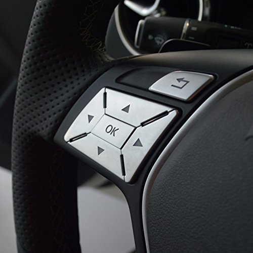 Volante de coche con borde adhesivo decorativo para botones de Mercedes Benz 4