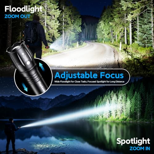 6-Pack 200-Lumen LED Flashlights w/ 36 AAA Batteries Included - image 5