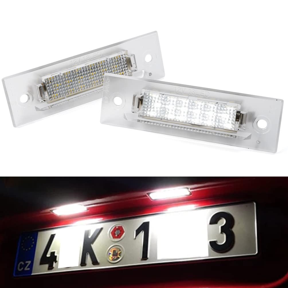 LED License Plate Light For PORSCHE 911 CARRERA 968 964 986 B0XSTER 993 996 T PORSCHE Turbo/GT2 GT3-1 GT3 6000K Rear License Plate Lights 18SMD Xenon White LED built-in Can-bus Error Free
