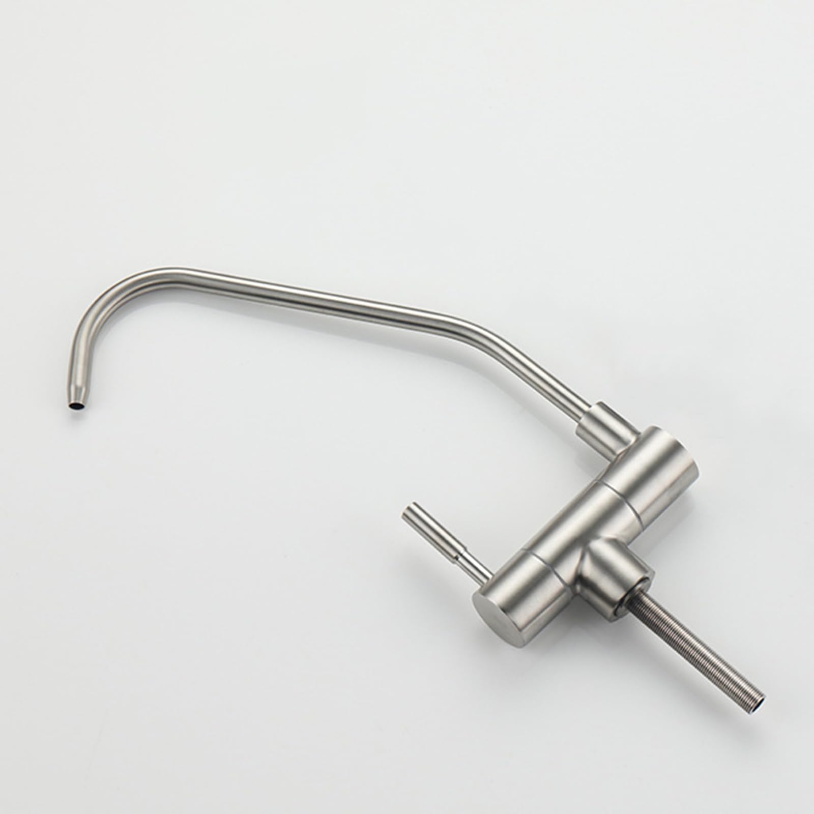 Iuoklu Brushed Faucet Stainless Steel Gooseneck Faucet With Folding Water Filter Single Cold Drinking Tap For Kitchen Sink ( Gooseneck)