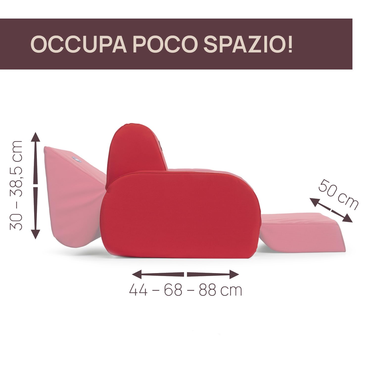 Chicco Twist Stoel - Kinderfauteuil - 3 Verschillende Instellingen - Comfortabel & Gezellig - 2 in 1: Ligstoel en Bank - Wasbare Kinderstoel - Kinderbankje - Vanaf 12 Maanden - Grijs