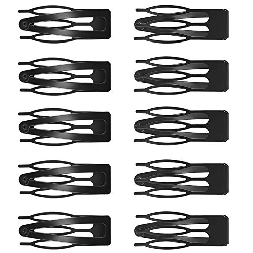 WOAILUO Salon Double-grip Non-slip Metal Snap Hair Styling Tools Hair Barrettes Hair Styling Tools(black)