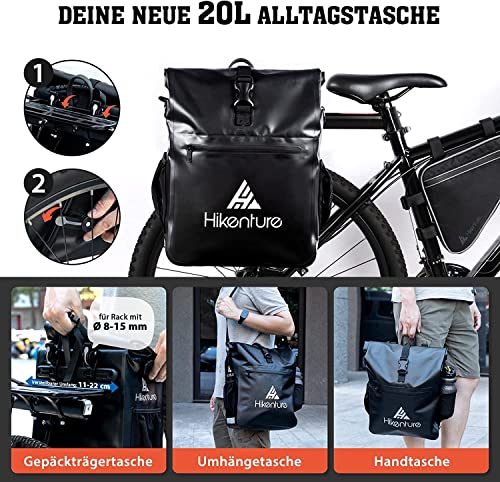 HIKENTURE Borsa da bicicletta da 20 l, in