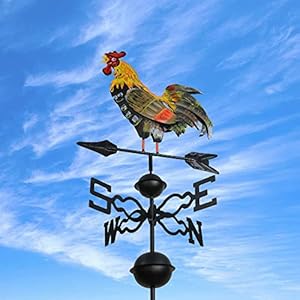 Hgc48inmetalweathervaneforgardendecorfarmhousedecorativewithroosterornamentwindvaneweathervanes Urban Country Home Decor Hgc 48 in metal weather vane for garden decor farmhouse decorative with rooster ornament wind vane weathervanes urban country home decor