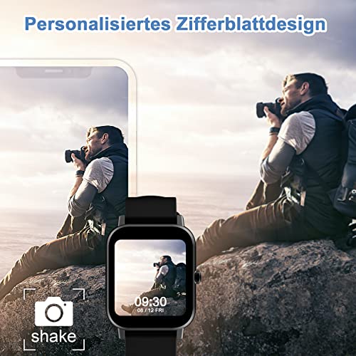 Blackview Smartwatch R3 Herren Damen Fitnessuhr,1,3 Zoll Smart Watch, Armbanduhr mit Pulsmesser Schlafmonitor Musiksteuerung SpO2,Schrittzähler Uhr Sportuhr, Aktivitätstracker für Android iOS,Schwarz - Image 5