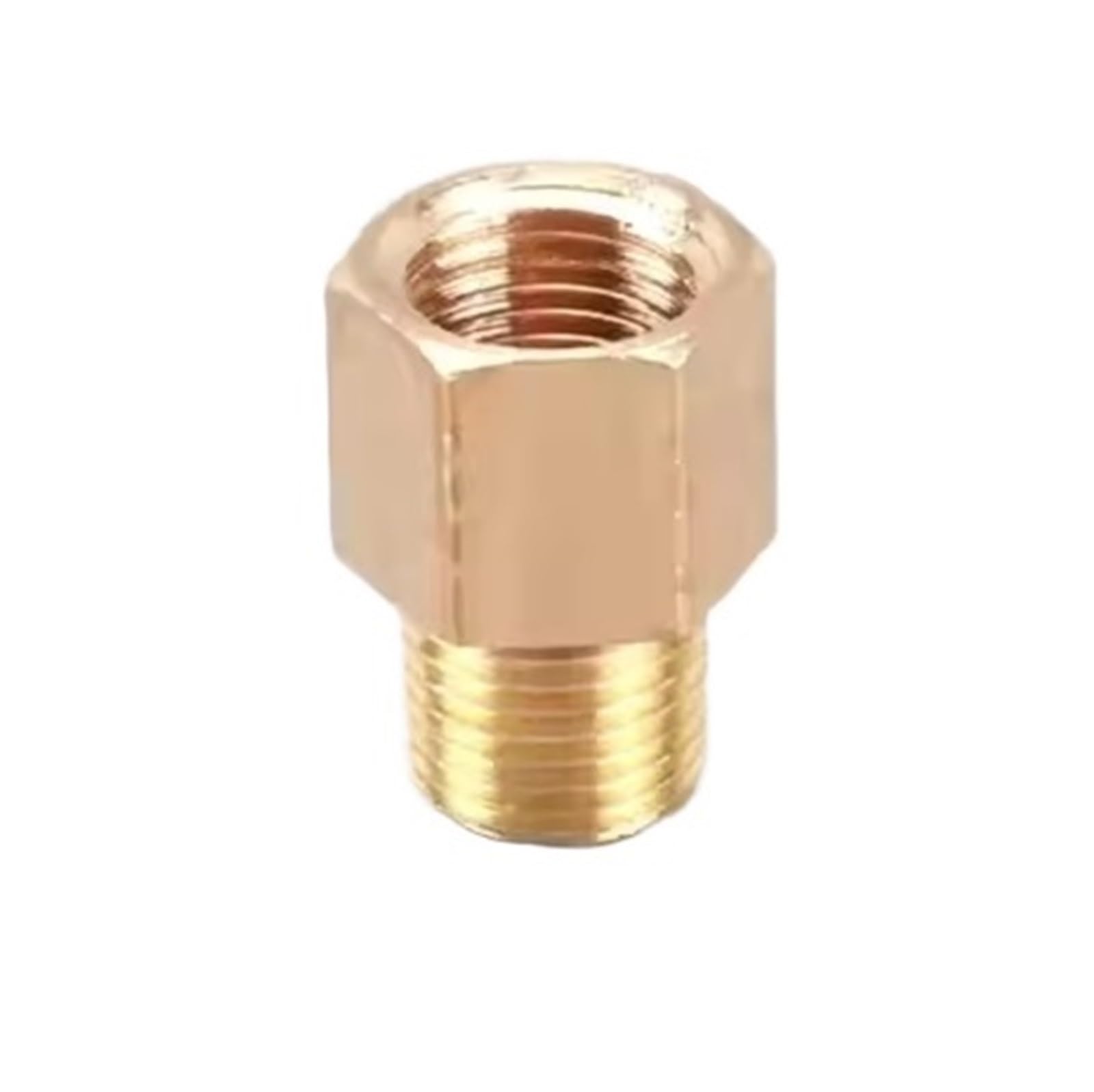 10 conectores de tubería de latón con buje hexagonal de rosca macho a hembra de 1/8", 1/4", 3/8" y 1/2".(M01-F01,200 PCS)