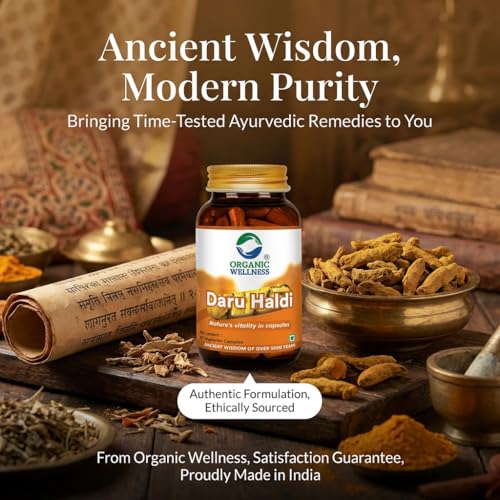 Image of Organic Wellness Daru Haldi Capsule 90 Vegetarian Capsules Indian Berberry Supports Healthy Liver & Kidney Function