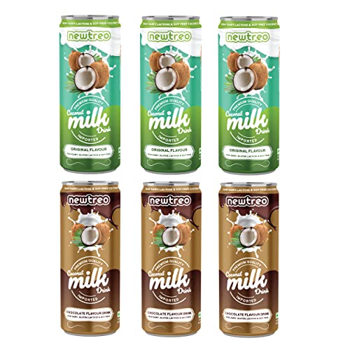Newtreo Coconut Milk Drink | 3 x Chocolate & 3 x Original Flavour Combo| Non Dairy, Gluten, Lactose & Soy Free | Imported from Vietnam | 6 x 250ml cans (B0C4V6578H) Amazon Price History, Amazon Price Tracker
