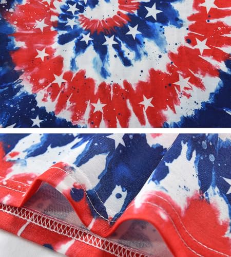 Image of Tkria Girl Crop Tops July 4th Crewneck Tshirt American Flag Patriotic USA Flag Girls Outfit Clothes Size 6-14