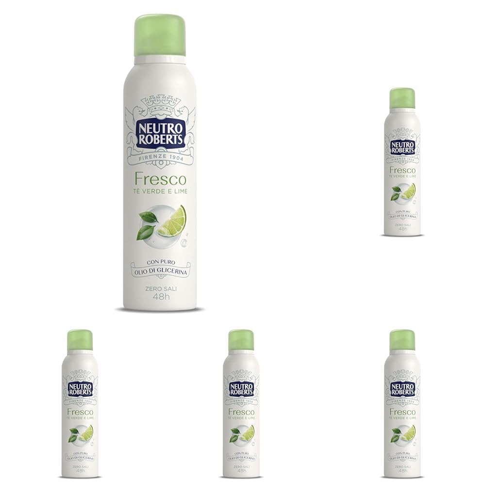 Neutro Roberts Lufterfrischer-Spray, grün, grüner Tee und Limette, 150 ml (Packung mit 5)