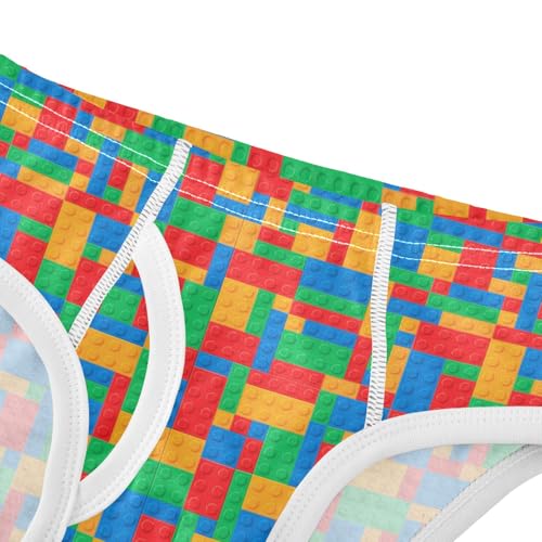 Boys' Exclusive Briefs Toddler Underwear 95% Combed Cotton Boxerbriefs 2T Colorful Mosaic Pattern 424