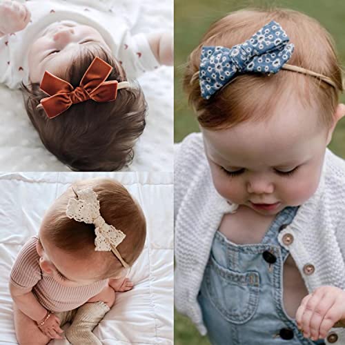 Baby Girl Headbands And Bows, Newborn Infant Toddler Nylon Elastics Hairbands Hair Accessories By Visbl #TOP1