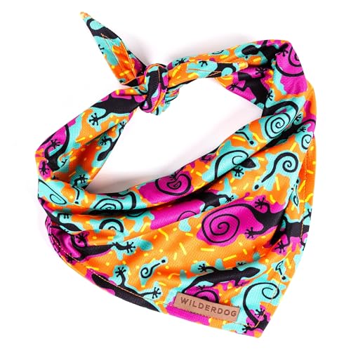 Image of Wilderdog Dog Bandana with Lightweight Quick Drying Poly-Blend Mesh Material in The Lizards