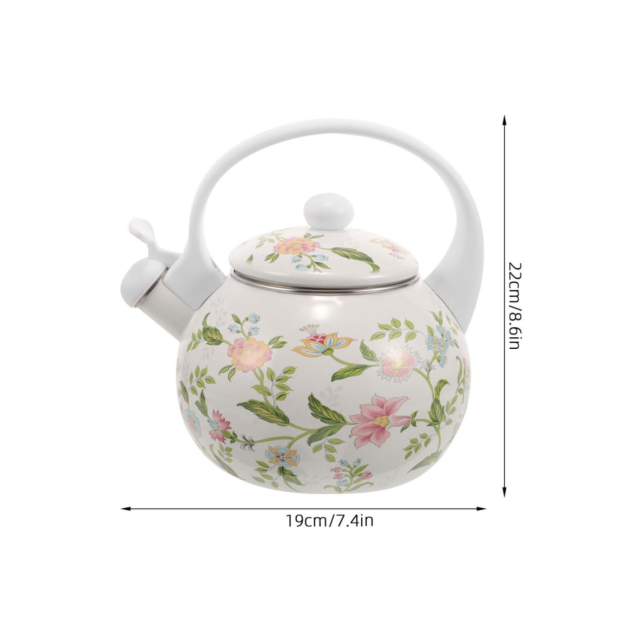 UPKOCH Bollitore Smaltato Per Acqua Con Fischio 2L Teiera Da Fornello Anti-Deformazione Per Cucina a Induzione Design Elegante Per Uso Domestico E Ufficio
