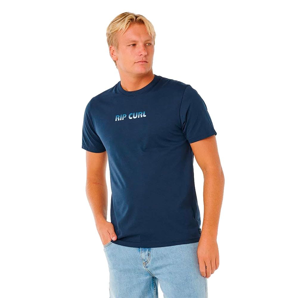 RIP CURL Men's Big Mumma Icon Tee Short Sleeve Top T Shirt Dark Navy Size XL