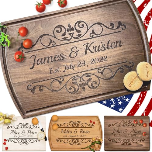 Tabla de cortar de madera artesanal personalizada miniatura 1