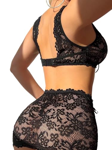 Image of Foxiny Sexy Lingerie Set 4 Piece Women Outfit Bra and Panty XXS-3XL