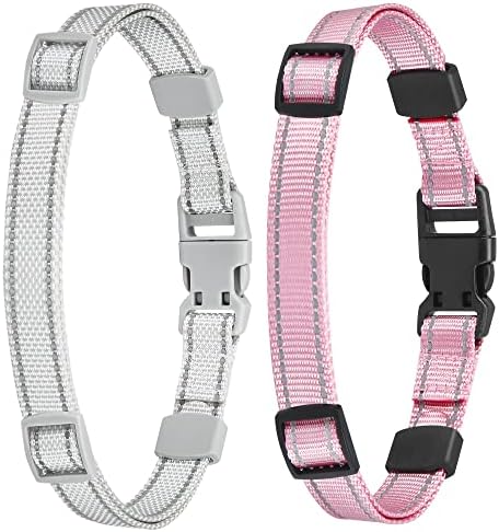 Replacement Collar for Shock Training Bark Collar, Heavy Duty Dog Collar Replacement, Reflective Adjustable Replacement Strap, Soft Nylon Collar Belt Fits for E Collar Wireless Dog Fence Receivers