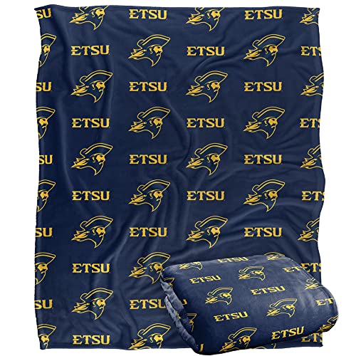 East Tennessee State University Blanket, 60"x80" Logo Pattern Silky Touch Super Soft Throw Blanket