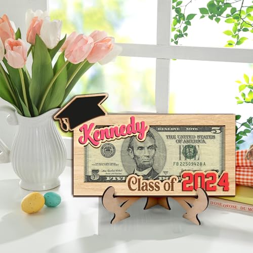 2024 Graduation Gift, Personalized Money Holder, Cash Holder, Gift for Graduate, High School, College, University, Class of 2024 Senior Gift for Graduates High School Students3