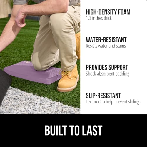 Image of GORILLA GRIP Extra Thick Foam Kneeling Pad for Gardening, 17.5x11 Purple