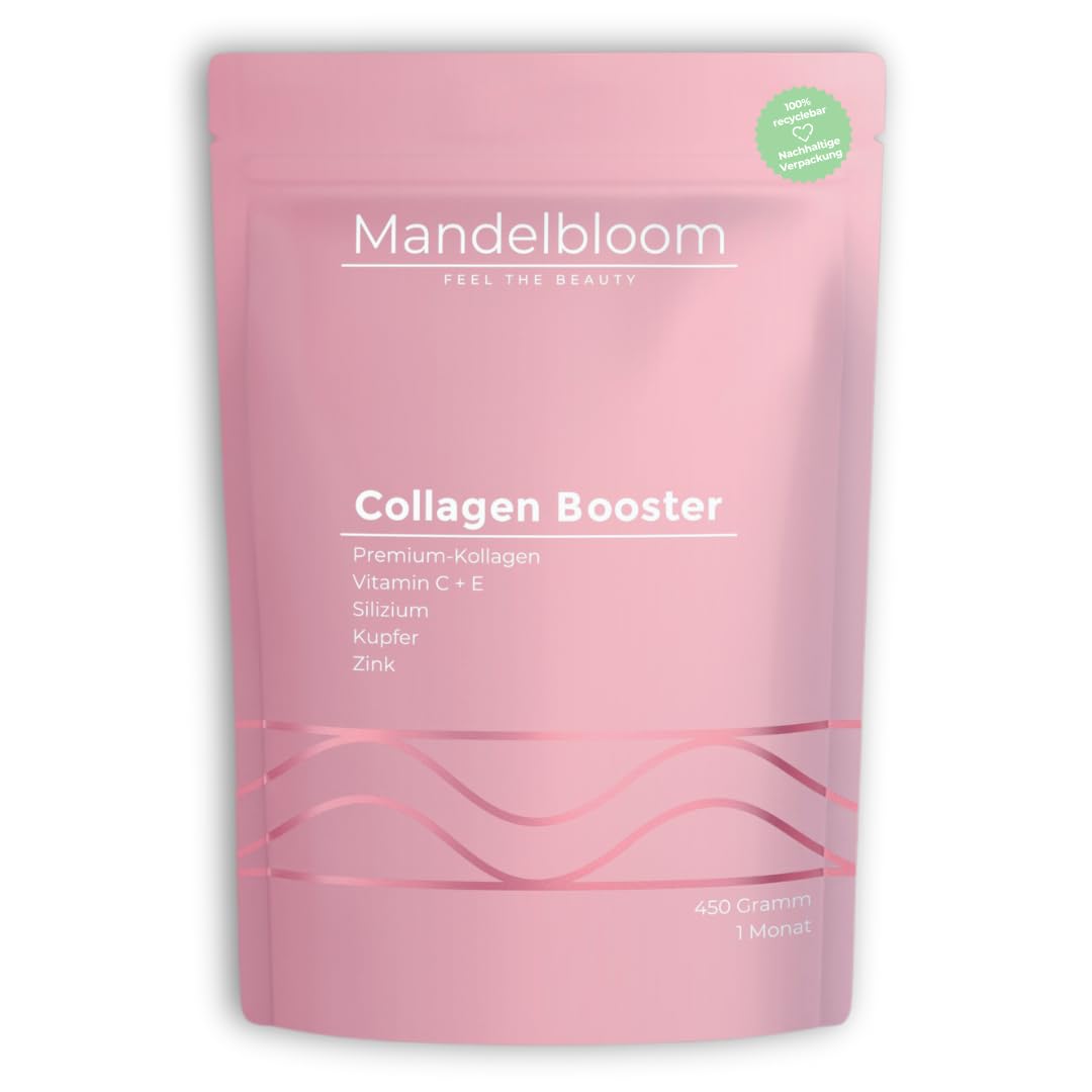Collagen-Booster [450g] Geschmacksneutral • perfekte Löslichkeit • Peptide Typ 1+3 • Premium Kollagen • Kollagenhydrolysat • mit Vitaminen für optimale Bioverfügbakeit • Made in Germany