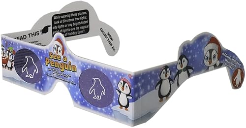 Miniatura 4 de Paquete variado de 5 pares de gafas 3D de Navidad para 2023, con pingüinos, cascanueces, cascabeles, Papá Noel, muñecos de nieve, listos para usar.