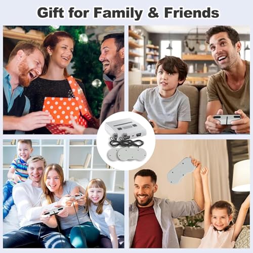 Retro Gaming Console Preloaded 620 Classic Games Plug & Play Video Games with 2 Controllers, AV Output for Kids & Adults Christmas Birthday Gifts - Thumbnail 5