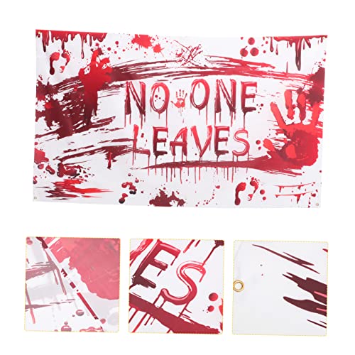 PartyKindom 4 Peças Banner De Halloween Cenário De Halloween Cenário De Festa De Halloween Cortina S