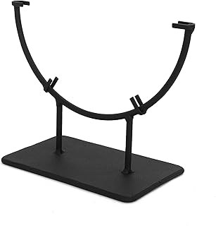 Milltown Merchants Round Metal Display Stand - Fused Glass Art Base - Plate Stand / Plate Holder - Round Art Panel Stand (1 Pack, 6")