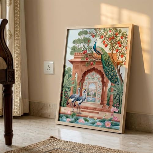 Image of kotart Indian Traditional Art Wall Painting Home Decoration With Frame For Living Room Bed Room Hotel Wall Decor Digital Reprint Engineered Wood (25x37 inch)