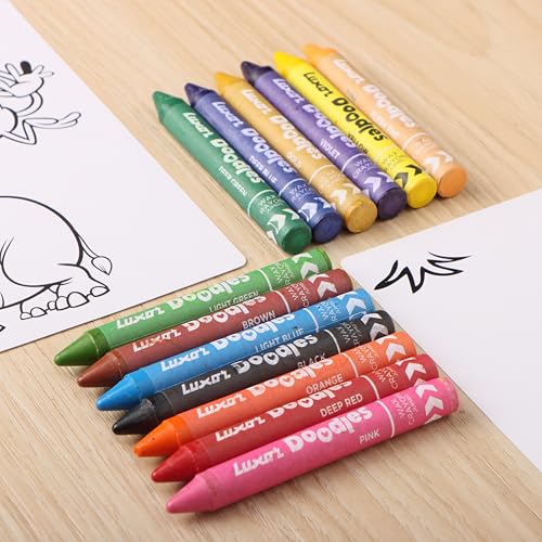Image of Luxor Doodles Jumbo Wax Crayons 12's, Pack of 5