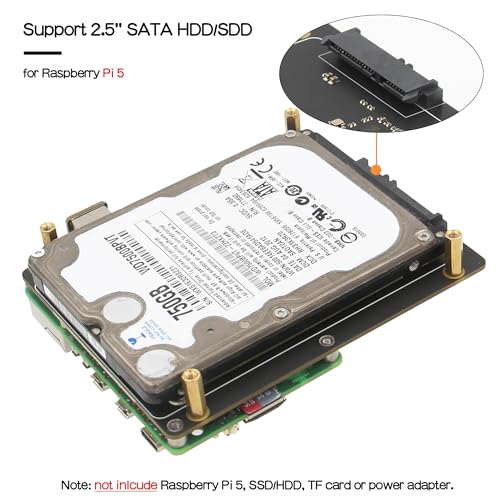 Geekworm X1100 2.5 SATA HDD/SSD Shield for Raspberry Pi 5