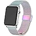 Produktbild INZAKI Kompatibel für Apple Watch Armband mit Hülle 38mm/40mm,Edelstahl Netz Schlaufen Armband für iWatch Series 5/4/3/2/1,Sport,Edition,Regenbogen
