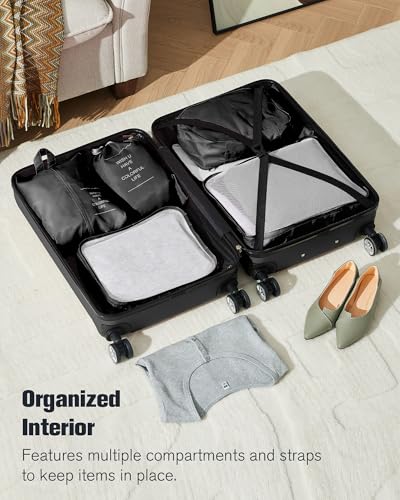 10 Piece Luggage Sets, 3 Piece Suitcase Set, 20 Carry on Luggage, 24 and 28 Checked Luggage with 7PC Packing Cubes image 8