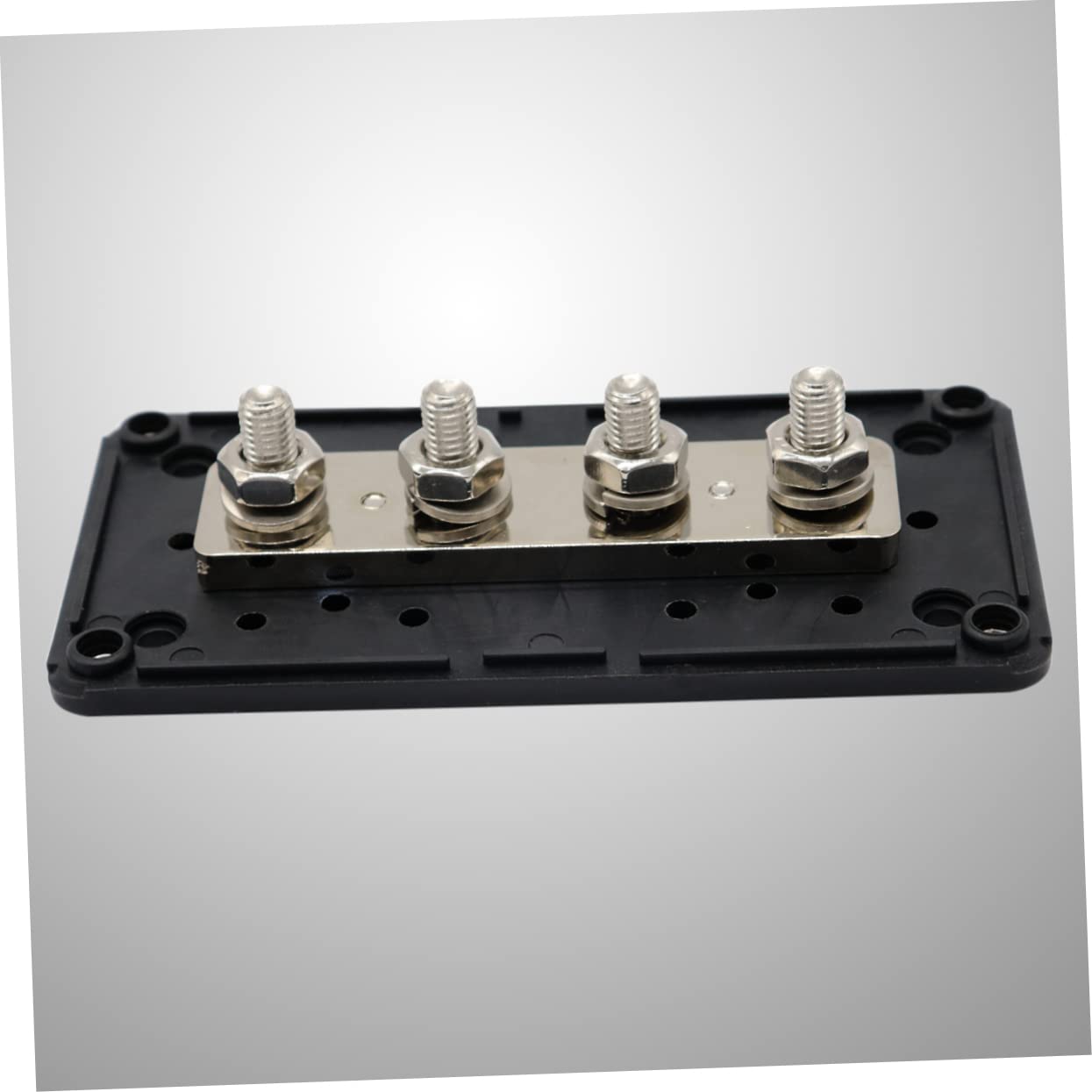 Gadpiparty Heavy Duty Bus Bar Block 300a Dc 48v 4 Terminal Studs for Car/Boat Glass Fiber Reinforced