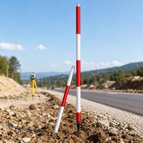 Poste topográfico de aluminio segmentado de alta resistencia estructural 2