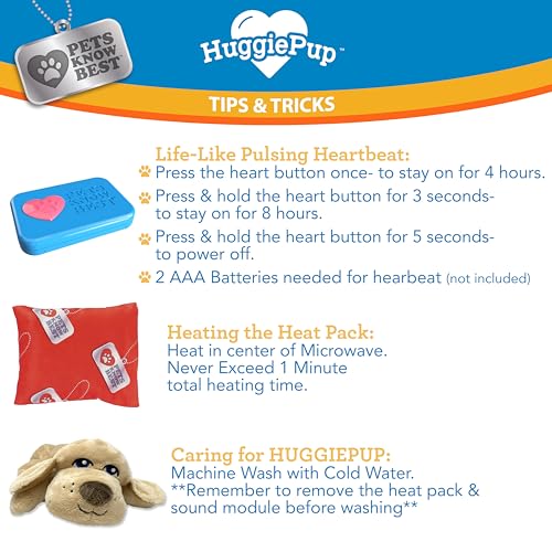 image for Pets Know Best HuggiePup by Pets | Comfort Companion with Heartbeat Sl