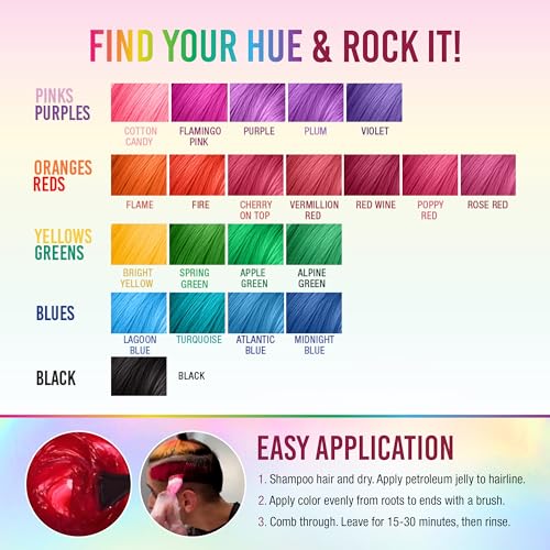 Punky Jerome Russell Semi Permanent Hair Color Conditioning, 100ml - Rose Red (Pack of 1)