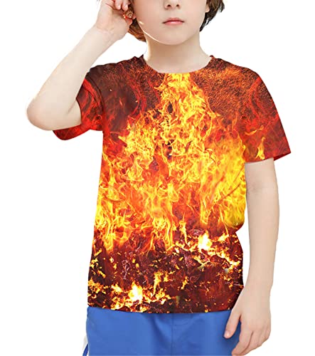 Image of Linnhoy Kids 3D Print Fashion Graphic T-Shirts for Boys Girls 6-16 Years
