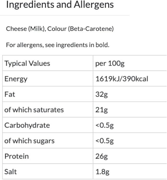 Red Leicester Cheese 1KG Block – British