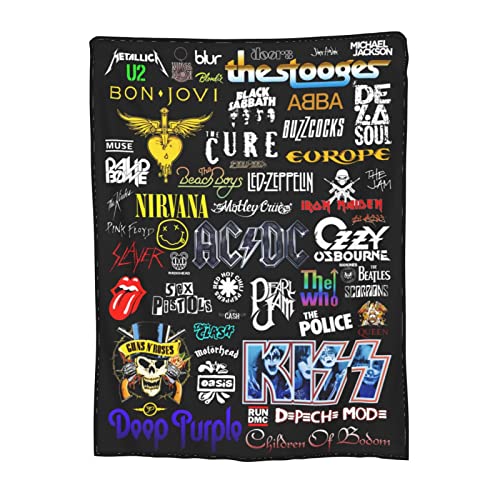 Homesweety Band Collage Throw Blanket Super Soft Microfiber Lightweight Cozy Bed Blankets Flannel Blanket For Couch Bed Living Room Gifts For Kids Children Men Women 60'' X 50'' #TOP1
