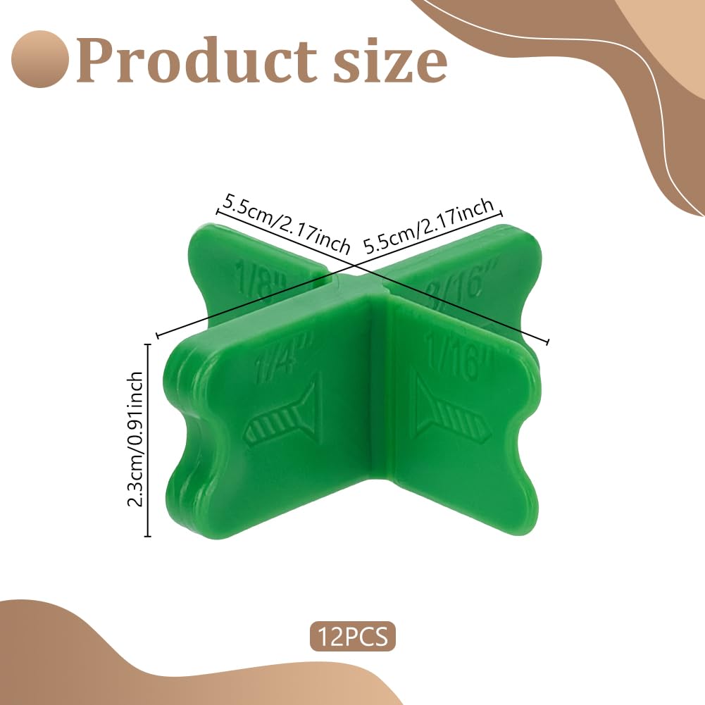 WEBEEDY 12 Pcs ABS Deck Spacer Tool with 4 Thicknesses 1/16", 1/8", 3/16", 1/4" - Image 2